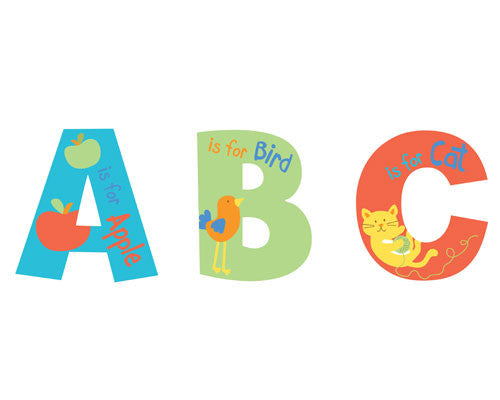 ABC's for me! Alphabet Nursery Wall Decals – Yendo Print