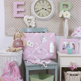 Pink Gingham Fabric Wall Letters