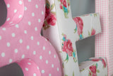 Pink Polka Dot Fabric Wall Letters