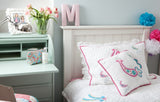 Pink Gingham Fabric Wall Letters