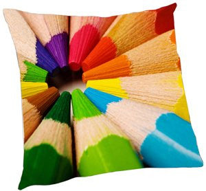 Rainbow Color Pencils Pillow