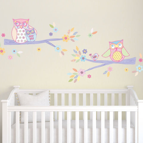 Girls Owls Glitter Wall Decals – Fun Rooms For Kids