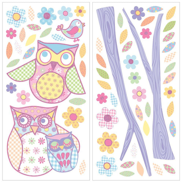 Girls Owls Glitter Wall Decals Fun Rooms For Kids