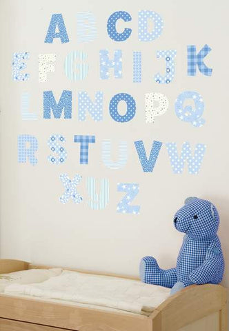 Blue Alphabet Wall Decals