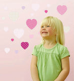Pink Hearts Wall Decals