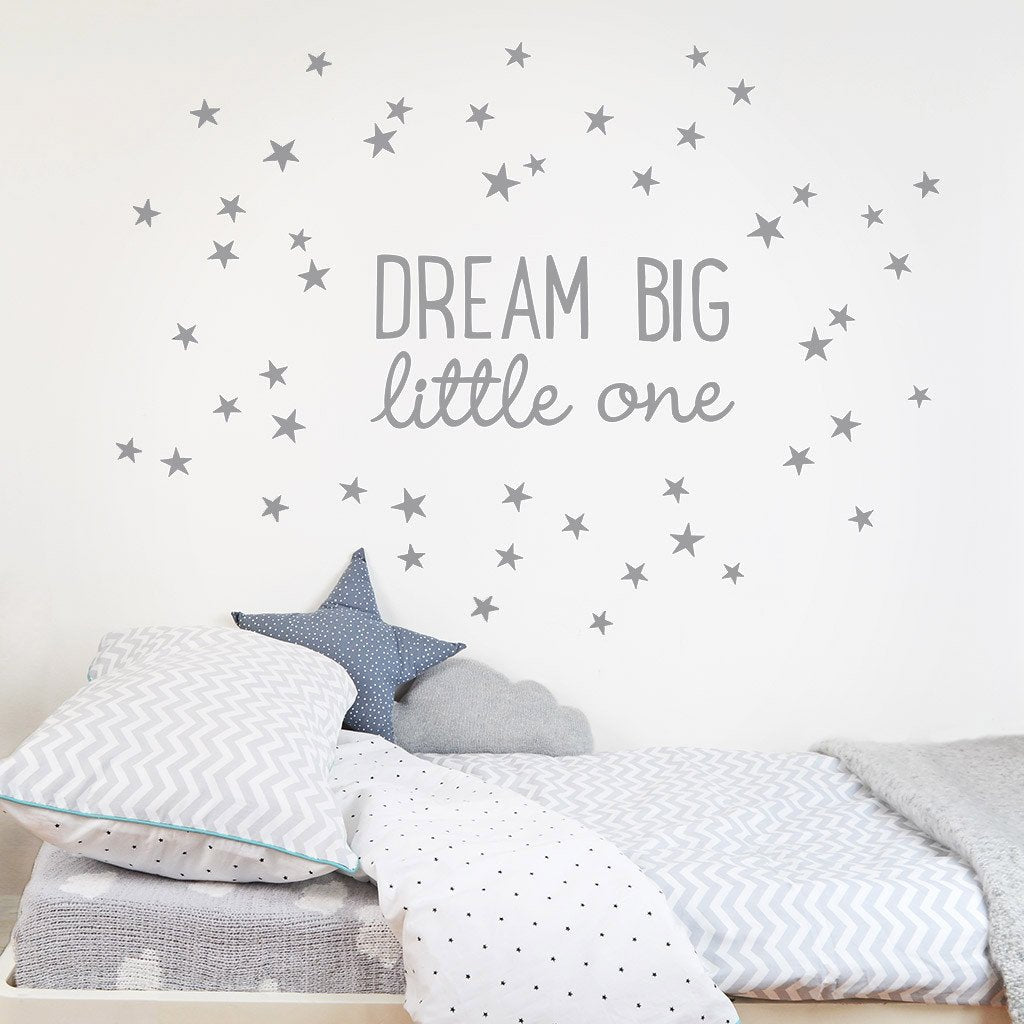 Dream Big Little One" Fabric Wall Decal