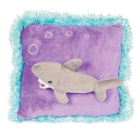 Neon Raised Shark Pillow