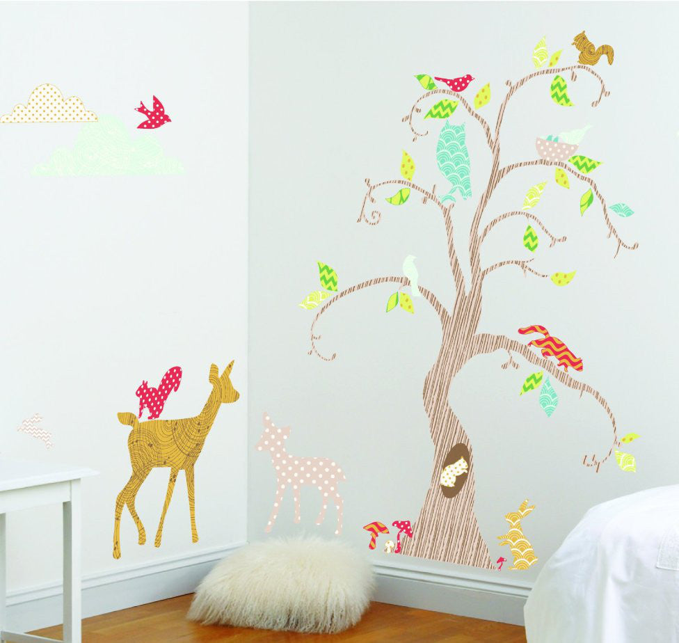 Woodland Animals & Tree Nursery Wall Decals – Fun Rooms For Kids