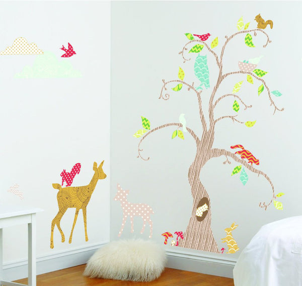Woodland Animals & Tree Nursery Wall Decals Fun Rooms For Kids